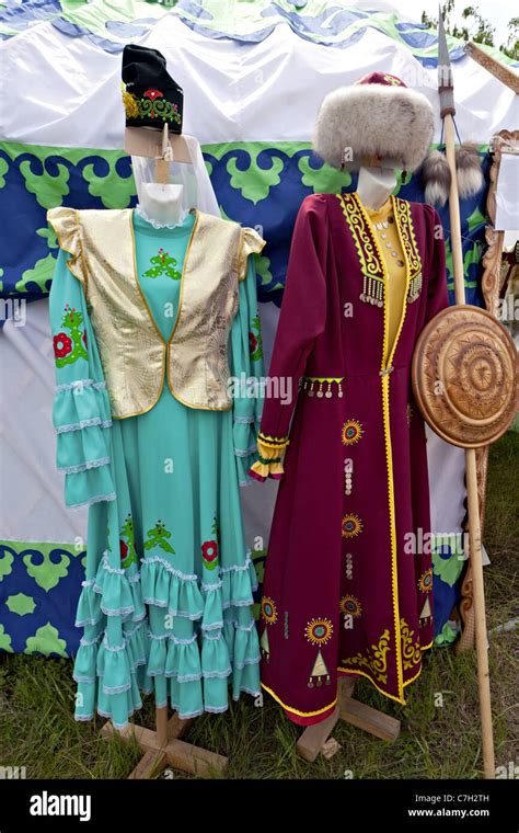 Tatar and Bashkir traditional clothing at the traditional house Stock Photo - Alamy