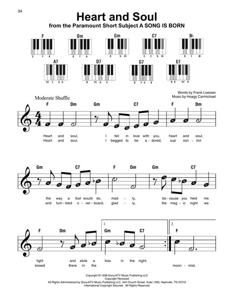 Heart And Soul by Hoagy Carmichael Sheet Music for Super Easy Piano at Sheet Music Direct