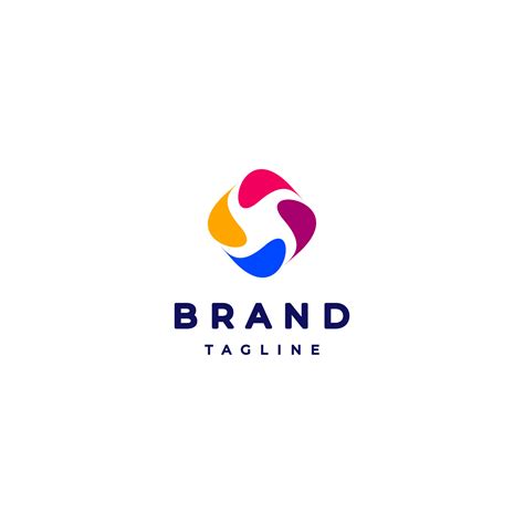 Simple Four Colorful Propeller Logo Design. Modern Colorful Rounded ...