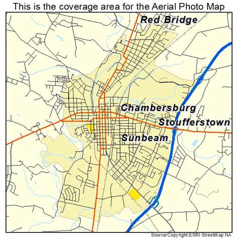 Aerial Photography Map of Chambersburg, PA Pennsylvania