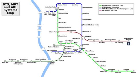 The Skytrain (BTS) & Metro (MRT) of Bangkok – Map and Tourist Attractions near Stations | A ...