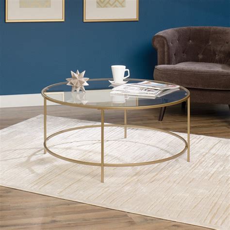 Round Gold Glass Coffee Table Affordable Modern Living Room Furniture Amazon | Interior Design Ideas