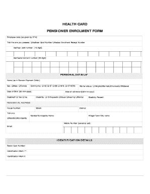 Health Card Form - Fill and Sign Printable Template Online