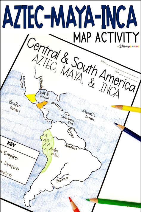 Aztec Maya Inca Map Lesson and Assessment | Google Classroom | Printable | Map worksheets, Map ...