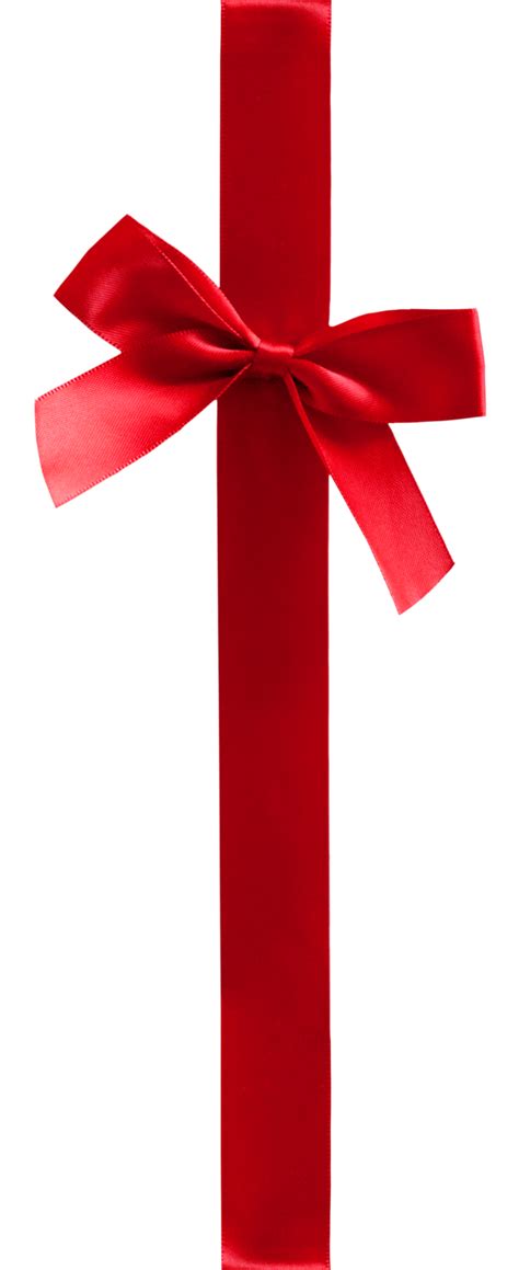 Red gift bow and ribbon on a transparent background 13167890 PNG