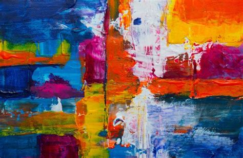 Free Images : modern art, painting, blue, orange, red, acrylic paint, yellow, visual arts ...