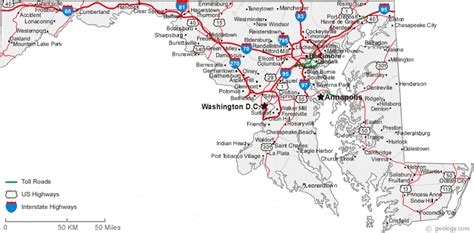 Map of Maryland Cities - Maryland Road Map