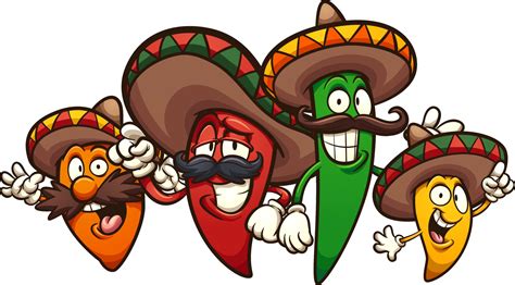 Cartoon Mexican chili peppers 1988445 Vector Art at Vecteezy