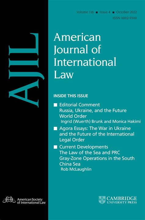 American Journal of International Law: Volume 116 - Issue 4 | Cambridge ...