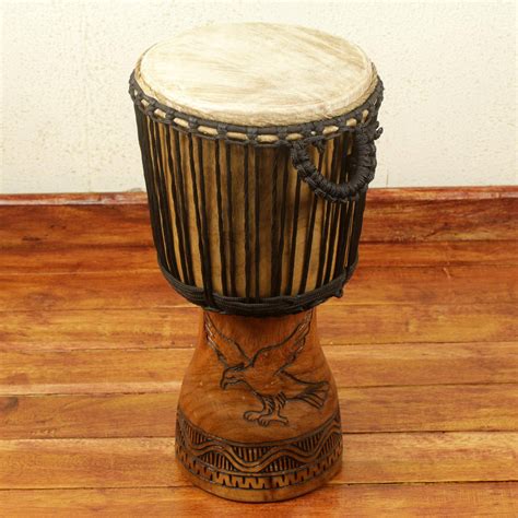 Handcrafted West African Djembe Drum 22 Inches Tall - Eagle and ...