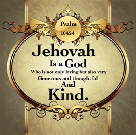 Jehovah: A Loving and Generous God