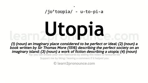 Utopia pronunciation and definition - YouTube