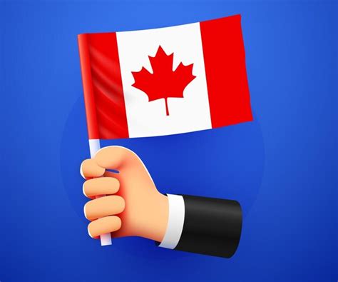 Premium Vector | 3d hand holding Canada National flag