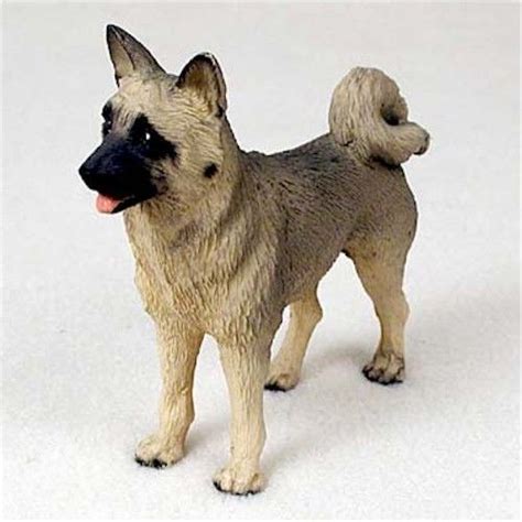 Realistic Hand Painted Fawn Akita Figurine Crafted in Cold Cast Resin ...