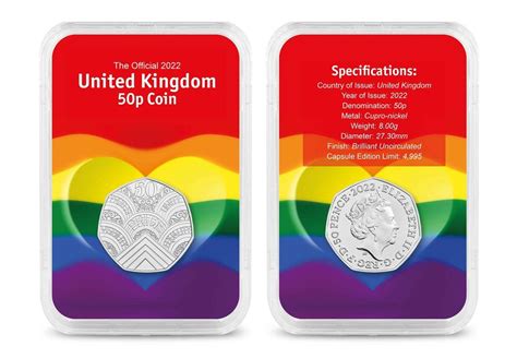 New 2022 Pride 50p Coin Brilliant Uncirculated Capsule - Etsy