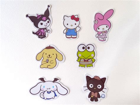 Kawaii Hello Kitty Stickers Kuromi Sanrio Vinly Sticker | Etsy