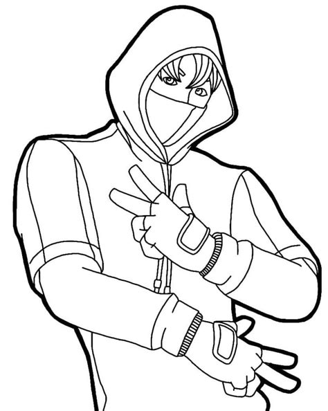 IKONIK Skin from Fortnite Coloring Page - Free Printable Coloring Pages for Kids