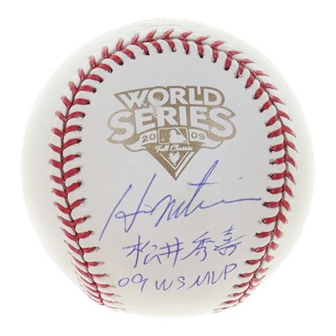 Hideki Matsui Signed 2009 World Series Logo Baseball with Japanese ...