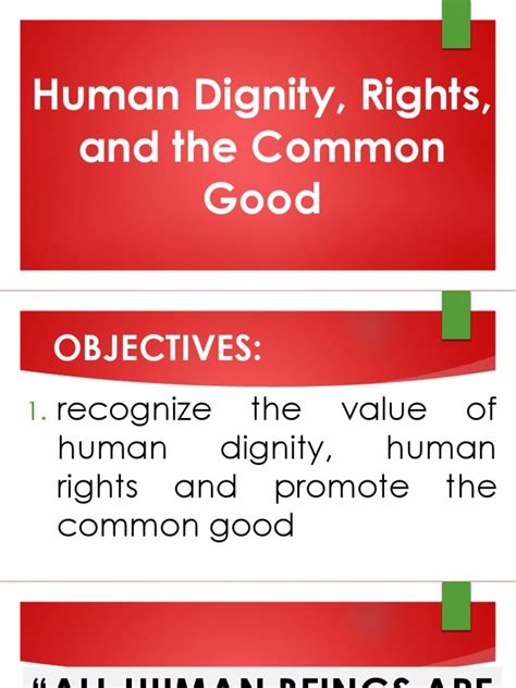 Human Rights, Dignity and Common Good | Rights | Civil And Political Rights