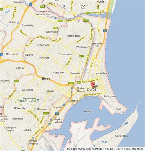 Map of Durban