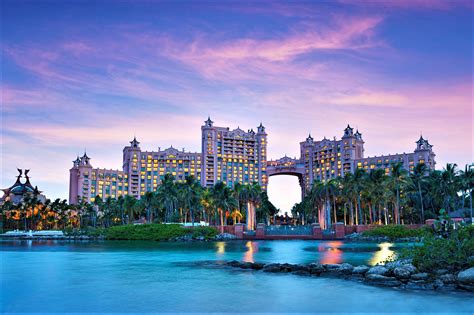 Download Ocean Palm Tree Tropical Bahamas Nassau Hotel Man Made Atlantis Paradise Island HD ...