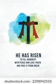 Jesus Christ He Risen Quotes Wallpaper Stock Vector (Royalty Free ...