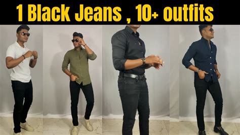 Black Jeans Outfits Men | How To Style Jeans - YouTube