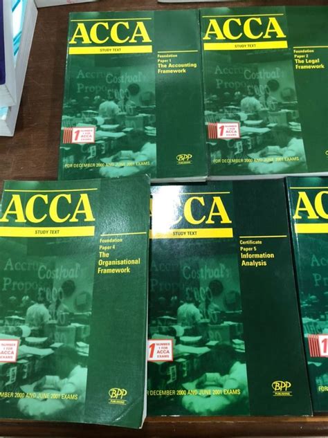 ACCA STUDY TEST Book 1 to 7 (Foundation paper,Certificate paper), Hobbies & Toys, Books ...