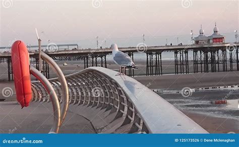 Blackpool North Pier Sunset Stock Photo - Image of north, pier: 125173526