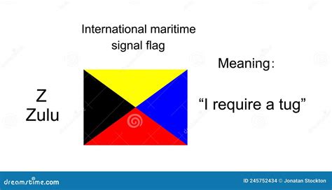 International Maritime Signal Flag Zulu Vector Illustration. Alphabet ...