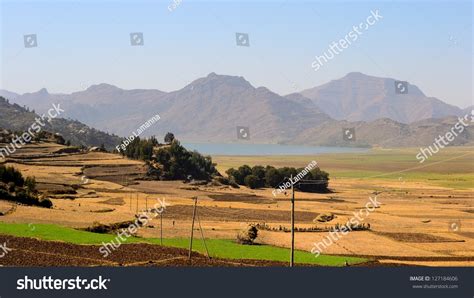 Ethiopian Landscape Korem Region Ashenge Lake Stock Photo 127184606 ...