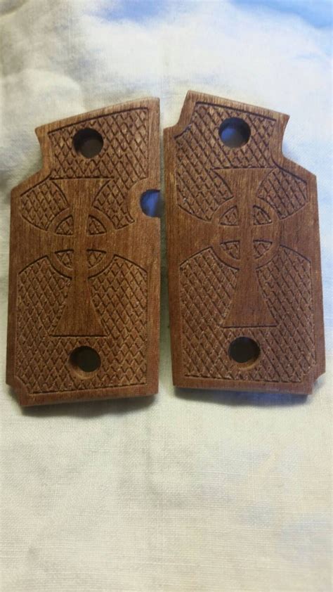 Sig Sauer P938 Mahogany Wood Grips with Celtic Cross | Etsy