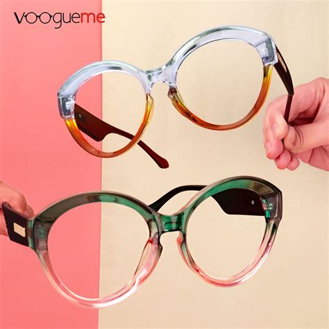 Round Light/Blue Eyeglasses | Vooglam.com | Eye wear glasses, Eyeglass ...