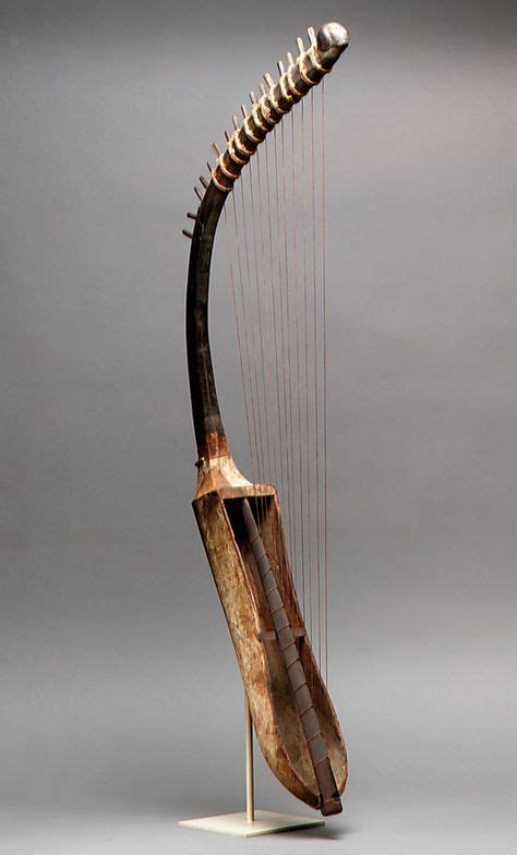 Ancient Egyptian arched harp (shoulder harp) frem c. 1390-1295 BCE, in the Metropolitan Museum ...