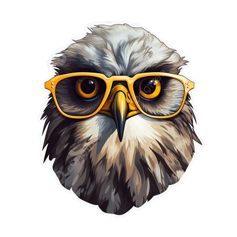 Kestrel Bird Sticker With Sunglasses, Kestrel, Bird, Sticker PNG ...