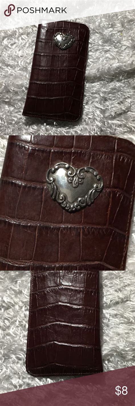 Brighton eyeglass case alligator brown leather Please view pics for ...