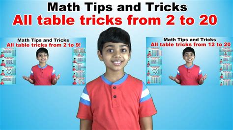 Learn 2 to 20 Times Multiplication Tricks for kids || Easy and fast way to learn || Table tricks ...