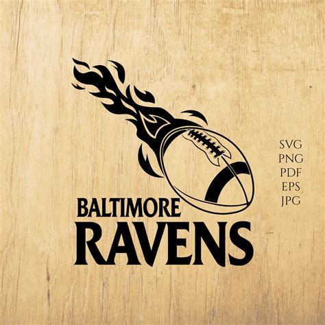 Baltimore Football Ravens SVG Vector Digital Design Wall Shirt Mug Clip Art Cut File PNG Pdf Eps ...