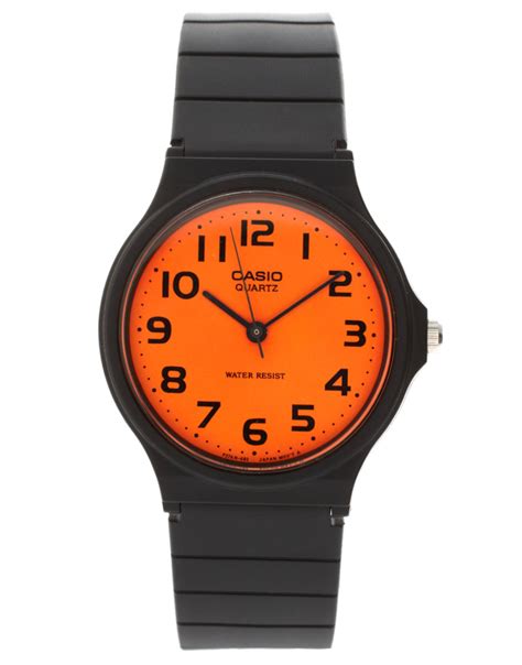 G-shock Orange Dial Black Strap Watch in Black | Lyst