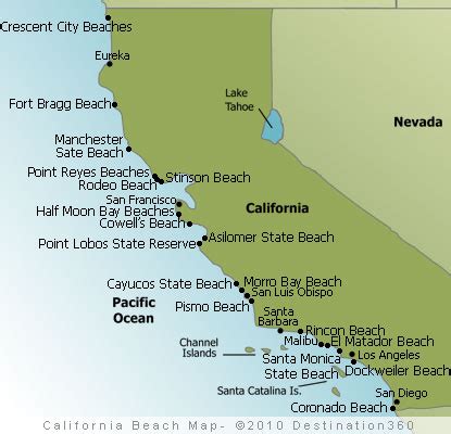 Best Beaches In California Map – Topographic Map of Usa with States