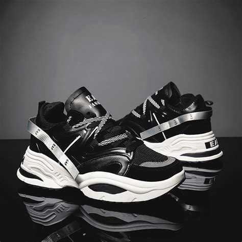 Men's Chunky Sneakers Fashion Athletic Shoes EU43 Black