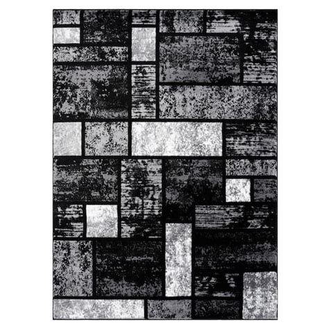 LUXE WEAVERS Tobis Collection Modern Geometric Abstract Gray 4x5 ...