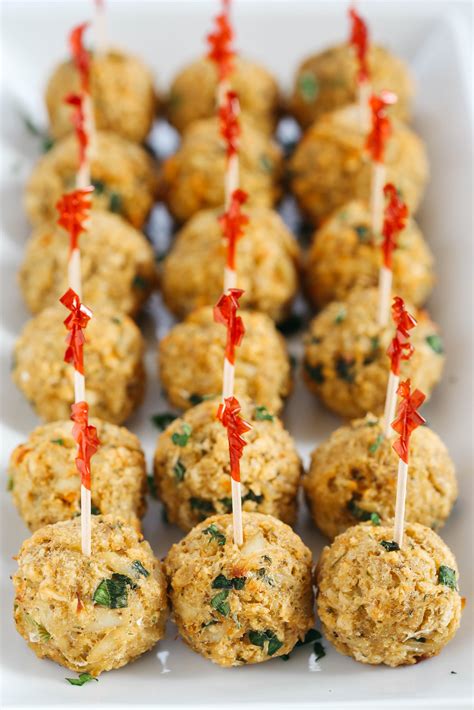 Baked Crab Cake Balls with Sriracha Dipping Sauce - Eat Yourself Skinny