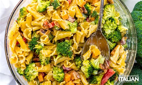 Broccoli Cheese Pasta Salad with Bacon