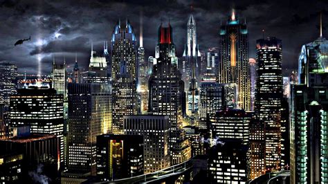 Download Gotham City Skyline Wallpaper, HD Backgrounds Download - itl.cat