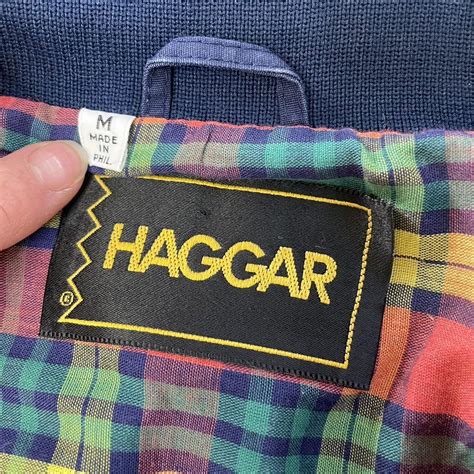 Vintage Haggar bomber jacket. Lightweight, plaid... - Depop