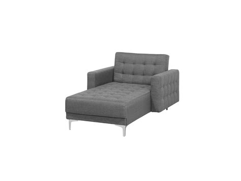 Fabric Chaise Lounge Grey ABERDEEN | Beliani.co.uk