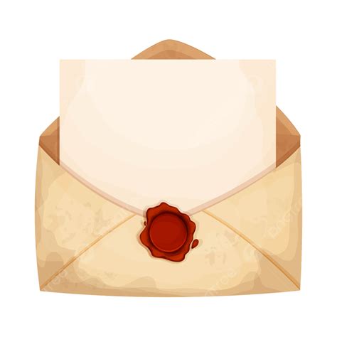 Open Envelope Clipart Transparent PNG Hd, Opened Letter Envelope Correspondence Vintage ...