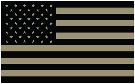 Tan American Flag Tactical Subdued Vinyl Decal Sticker