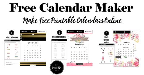 free printable calendar creator month calendar printable - free ...